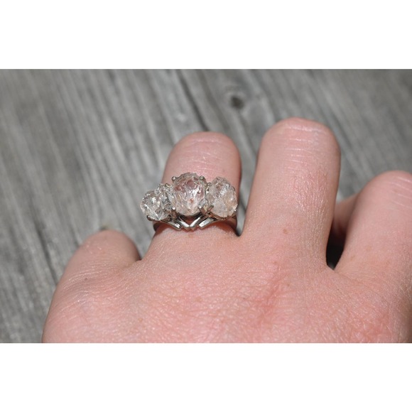 COPY - Natural Diamond Ring, Raw Diamond Ring, Uncut Diamond Ring, Engag… - Picture 3 of 3